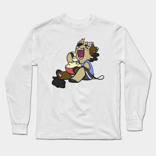 Popcorn eatin' doggo Long Sleeve T-Shirt